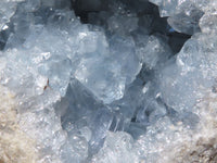 Natural Blue Celestite Geode Specimens With Nice Optic Crystals  x 2 From Sakoany, Madagascar - TopRock