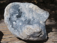 Natural Blue Celestite Geode Specimens With Nice Optic Crystals  x 2 From Sakoany, Madagascar - TopRock