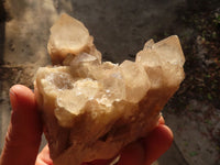 Natural White Phantom Smokey Quartz Clusters x 6 From Luena, Congo