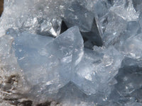 Natural Blue Celestite Geode Specimens With Nice Optic Crystals  x 2 From Sakoany, Madagascar - TopRock