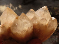 Natural White Phantom Smokey Quartz Clusters x 6 From Luena, Congo