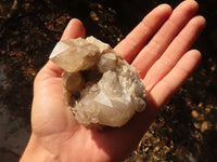 Natural White Phantom Smokey Quartz Clusters x 6 From Luena, Congo