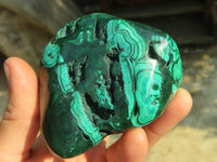 Polished Malachite Free Forms x 3 From Kolwezi, Congo