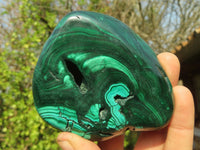 Polished Malachite Free Forms x 3 From Kolwezi, Congo