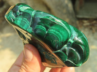 Polished Malachite Free Forms x 3 From Kolwezi, Congo