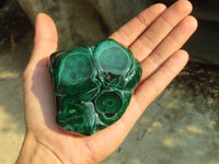 Polished Malachite Free Forms x 3 From Kolwezi, Congo