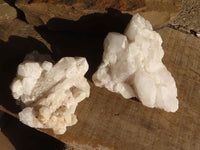 Natural Floater Candle Quartz Clusters  x 2 From Madagascar