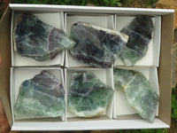 Polished Semi Translucent Watermelon Fluorite Slices  x 6 From Uis, Namibia - TopRock