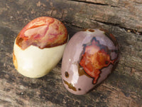 Polished  Polychrome / Picasso Jasper Palm Stones  x 20 From Madagascar