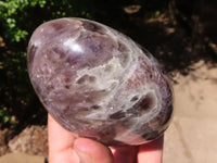 Polished Smokey Flower Dream Amethyst Standing Free Forms  x 3 From Madagascar - TopRock