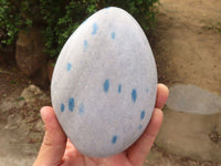 Polished Blue Spotted Spinel Quartz Free Forms  x 2 From Madagascar - Toprock Gemstones and Minerals 