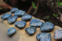 Polished XX Rare Dumortierite Hearts - sold per 12 pc Lot - From Madagascar - TopRock