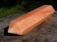 Polished Orange Calcite Crystal Point With Natural Crystalline Vug At Bottom x 1 From Madagascar - TopRock