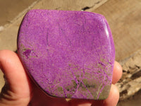 Polished Purple Stichtite & Serpentine Free Forms x 6 From Barberton, South Africa