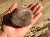 Polished Purple Stichtite & Serpentine Free Forms x 6 From Barberton, South Africa