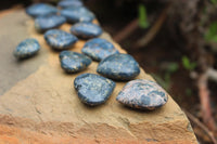 Polished XX Rare Dumortierite Hearts - sold per 12 pc Lot - From Madagascar - TopRock