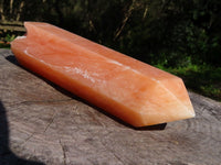 Polished Orange Calcite Crystal Point With Natural Crystalline Vug At Bottom x 1 From Madagascar - TopRock