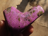 Polished Purple Stichtite & Serpentine Free Forms x 6 From Barberton, South Africa