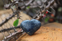 Polished XX Rare Dumortierite Hearts - sold per 12 pc Lot - From Madagascar - TopRock