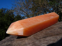 Polished Orange Calcite Crystal Point With Natural Crystalline Vug At Bottom x 1 From Madagascar - TopRock