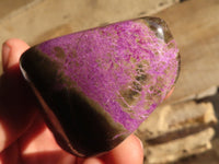 Polished Purple Stichtite & Serpentine Free Forms x 6 From Barberton, South Africa