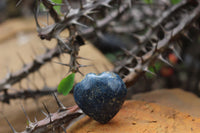 Polished XX Rare Dumortierite Hearts - sold per 12 pc Lot - From Madagascar - TopRock