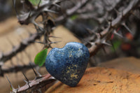 Polished XX Rare Dumortierite Hearts - sold per 12 pc Lot - From Madagascar - TopRock