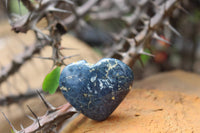 Polished XX Rare Dumortierite Hearts - sold per 12 pc Lot - From Madagascar - TopRock