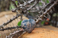 Polished XX Rare Dumortierite Hearts - sold per 12 pc Lot - From Madagascar - TopRock