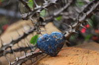 Polished XX Rare Dumortierite Hearts - sold per 12 pc Lot - From Madagascar - TopRock