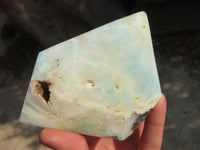 Polished Blue Smithsonite Aragonite Points x 2 From Congo