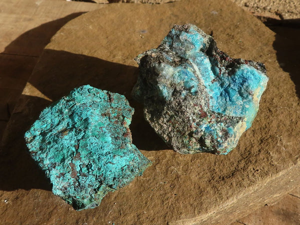 Natural Rough Shattuckite Cobbed Specimens x 24 From Kaokoveld, Namibia