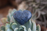 Polished XX Rare Dumortierite Hearts - sold per 12 pc Lot - From Madagascar - TopRock