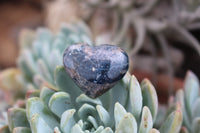 Polished XX Rare Dumortierite Hearts - sold per 12 pc Lot - From Madagascar - TopRock