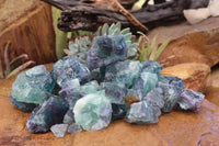 Natural Selected Cobbed Small Watermelon Fluorite Pieces - sold per 2 Kg - From Uis, Namibia - TopRock