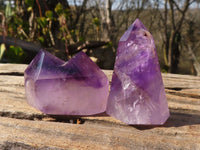 Polished Small Window Amethyst Points x 12 From Ankazobe, Madagascar