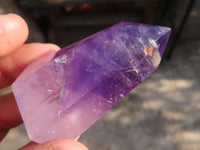 Polished Small Window Amethyst Points x 12 From Ankazobe, Madagascar