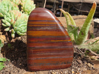 Polished Banded Tiger Iron Stone Standing Free Forms  x 4 From Northern Cape, South Africa - TopRock