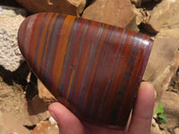 Polished Banded Tiger Iron Stone Standing Free Forms  x 4 From Northern Cape, South Africa - TopRock