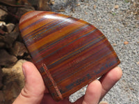 Polished Banded Tiger Iron Stone Standing Free Forms  x 4 From Northern Cape, South Africa - TopRock