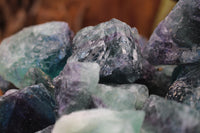 Natural Selected Cobbed Small Watermelon Fluorite Pieces - sold per 2 Kg - From Uis, Namibia - TopRock