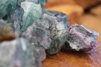 Natural Selected Cobbed Small Watermelon Fluorite Pieces - sold per 2 Kg - From Uis, Namibia - TopRock