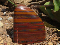 Polished Banded Tiger Iron Stone Standing Free Forms  x 4 From Northern Cape, South Africa - TopRock