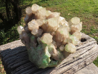 Natural Extra Large Malachite Infused Smokey Phantom Quartz Cluster x 1 From Congo - TopRock