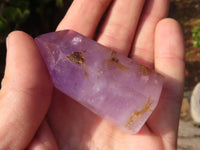 Polished Small Window Amethyst Points x 12 From Ankazobe, Madagascar