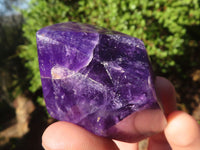 Polished Deep Purple Chevron Amethyst Points  x 6 From Zambia - Toprock Gemstones and Minerals 