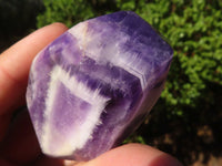 Polished Deep Purple Chevron Amethyst Points  x 6 From Zambia - Toprock Gemstones and Minerals 