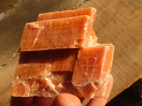 Natural New Sunset Orange Calcite Specimens  x 4 From Spitzkop, Namibia