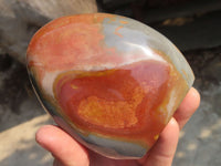 Polished Polychrome Jasper Standing Free Forms  x 3 From Madagascar