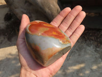 Polished Polychrome Jasper Standing Free Forms  x 3 From Madagascar